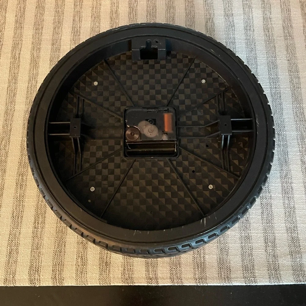 Ford Mustang Wall Clock with Red and Black Design - Works Great
